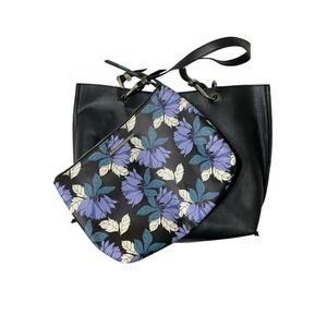 Steve Madden BDonna Shoulder Tote Black Bag Purse Handbag Plus Extra Bag